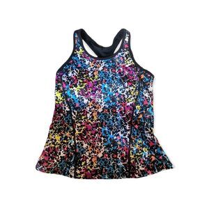 Nike Dri Fit Galaxy Splatter Size Medium Multicolor Racerback Built in Sports Br